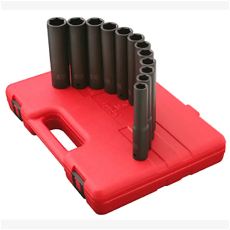 1/2" Dr. Extra Long/Deep Impact Socket Set, 9 Piece Sun2852 Sunex 1