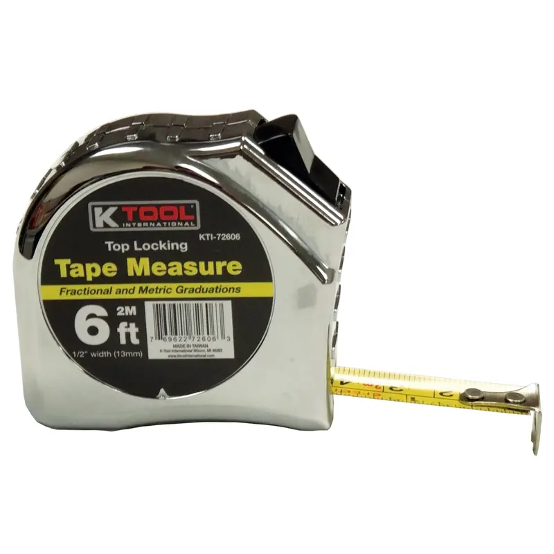 1/2" X 6' Top Lock Tape Measure With Sae And Metric Markings Kti72606 K Tool International 1