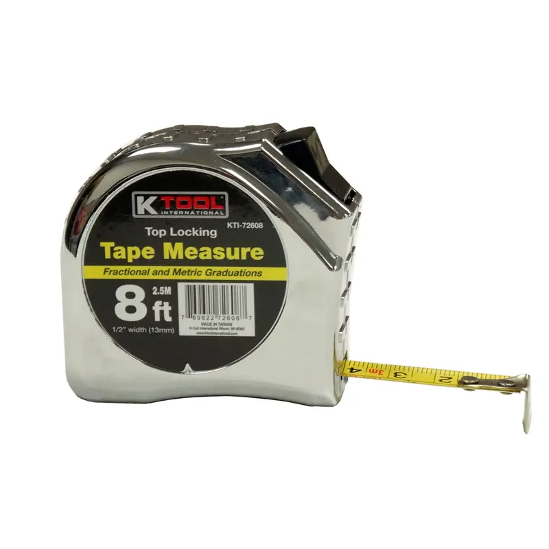 1/2" X 8' Top Lock Tape Measure With Sae And Metric Markings Kti72608 K Tool International 1