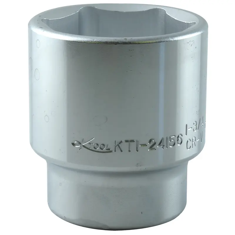 1-3/4 In. X 3/4 In. Drive 6-Point Fractional Sae Chrome Standard Socket, Each Kti24156 K Tool International 1