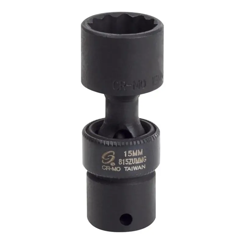 1/4" Dr. 12 Pt. 15Mm Magnetic Universal Impact Socket  Sun815zummg Sunex 1