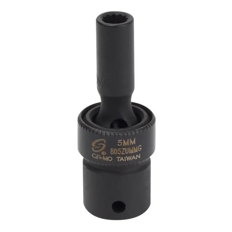 1/4" Dr. 12 Pt. 5Mm Magnetic Universal Impact Socket  Sun805zummg Sunex 1