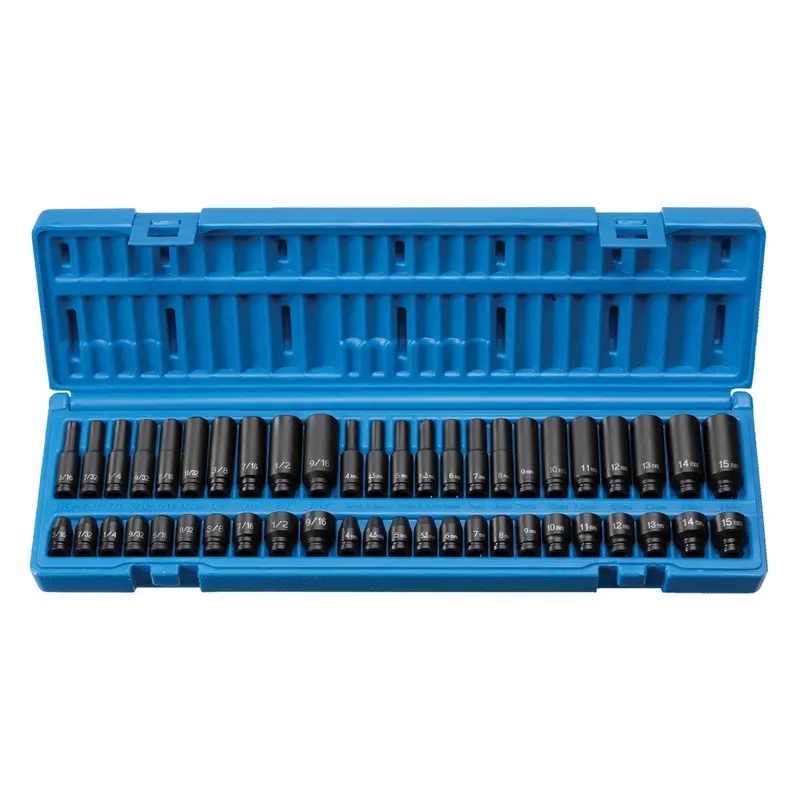 1/4" Dr. Std. & Dp. Fract.& Metric Master Set Gre9748 Grey Pneumatic 1