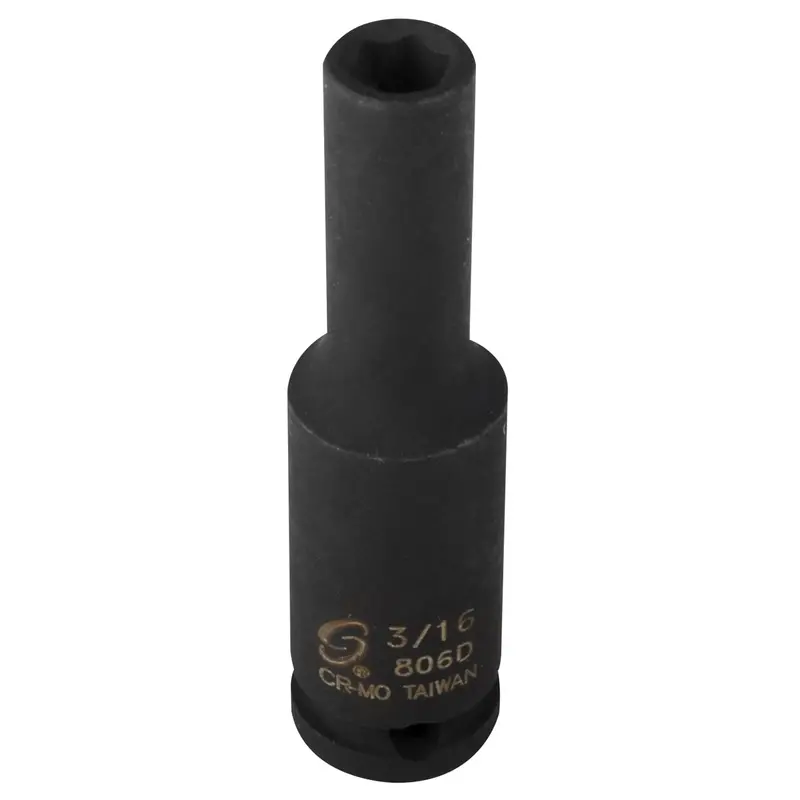 1/4" Drive 6 Point Deep Impact Socket 3/16" Sun806d Sunex 1