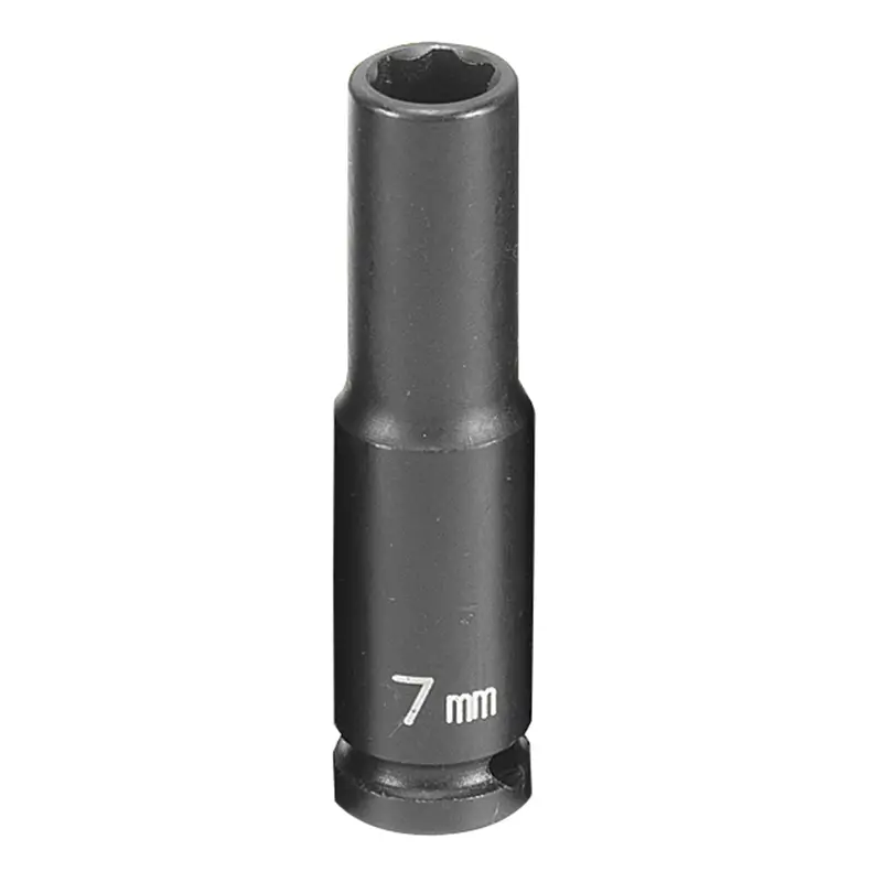1/4" Drive 6 Point Metric Deep Impact Socket - 7Mm Gre907mds Grey Pneumatic 1