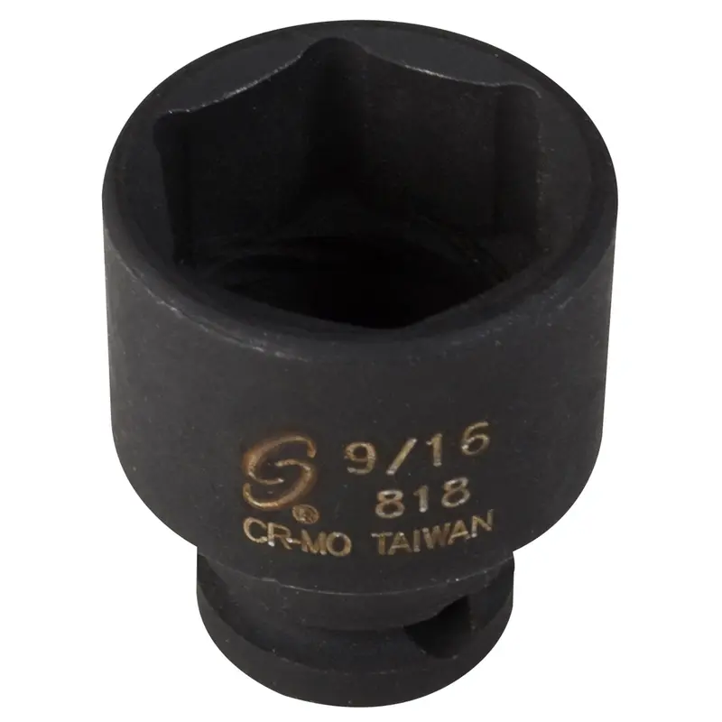 1/4" Drive 6 Point Standard Impact Socket 9/16" Sun818 Sunex 1