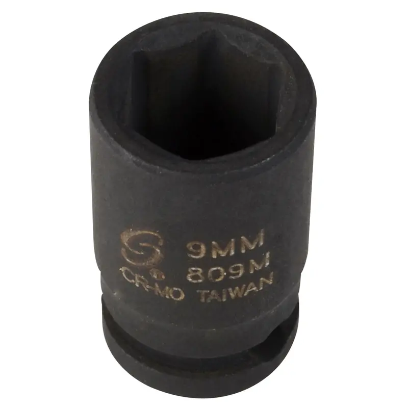 1/4" Drive 6 Point Standard Impact Socket 9Mm Sun809m Sunex 1