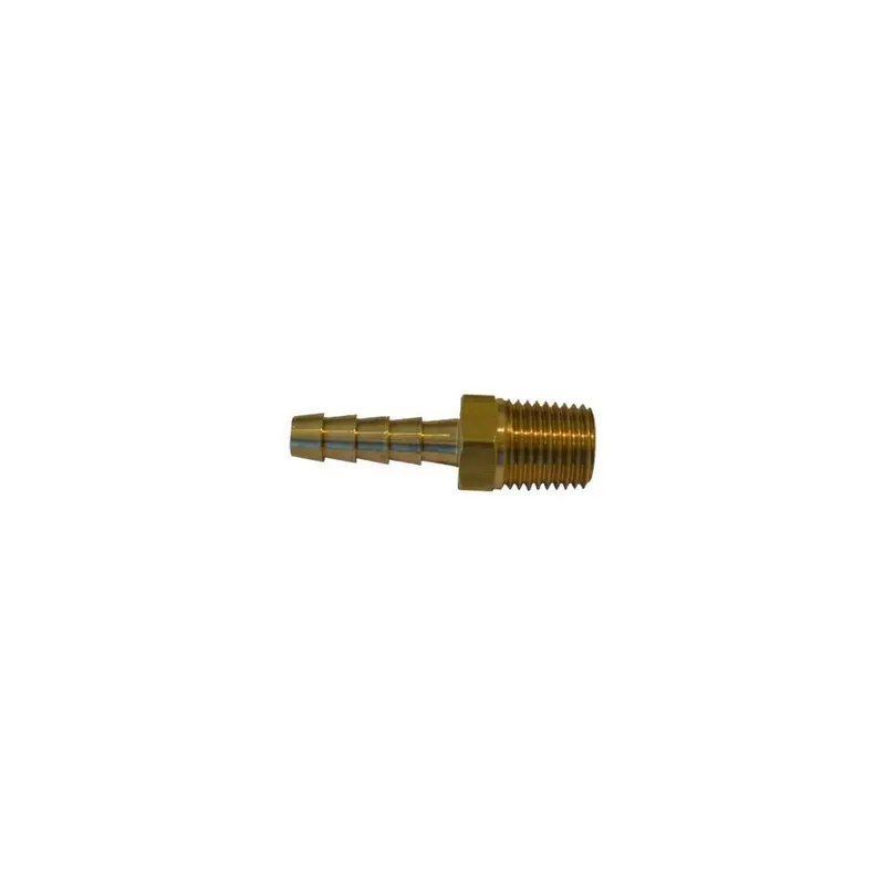 1/4" Hose Barb, 1/4" Npt Male W/ Brass Finish Tmrhf9140 The Main Resource 1