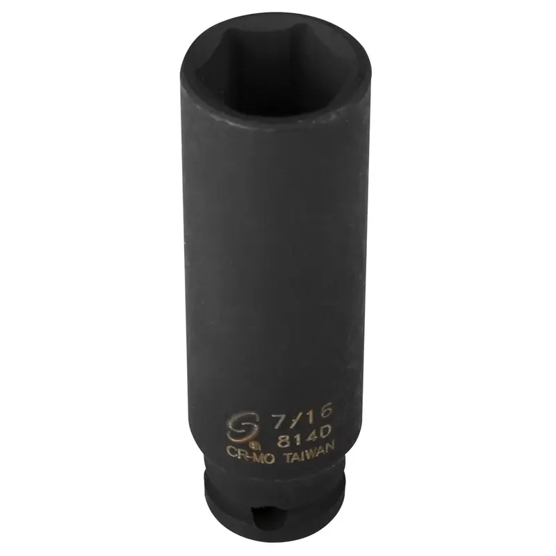 1/4 In. Drive 6-Point Deep Impact Socket 7/16 In. Sun814d Sunex 1