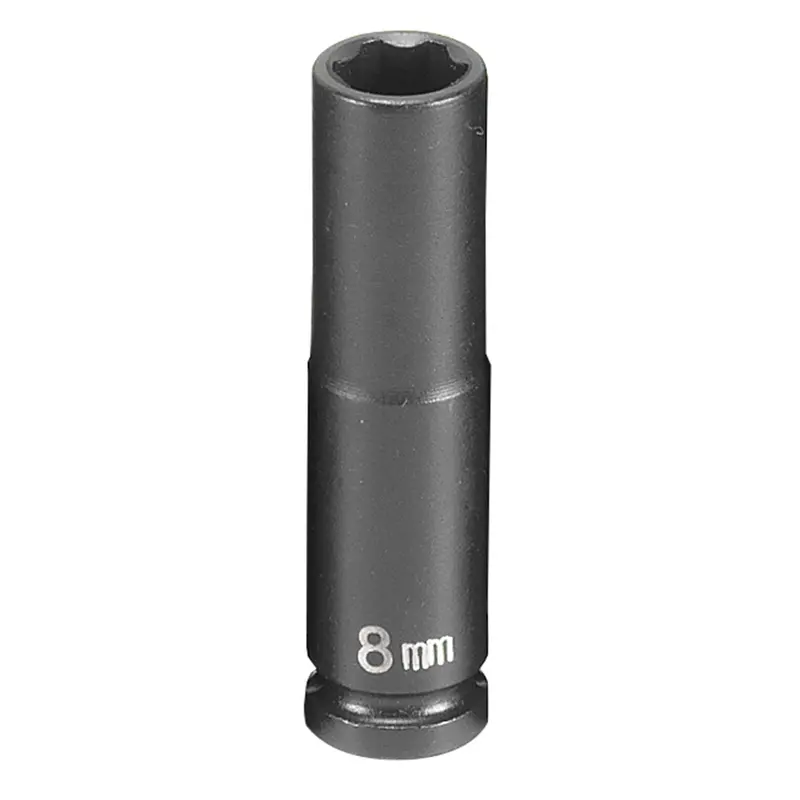 1/4 In. Drive 6-Point Metric Deep Impact Socket  Gre908mds Grey Pneumatic 1