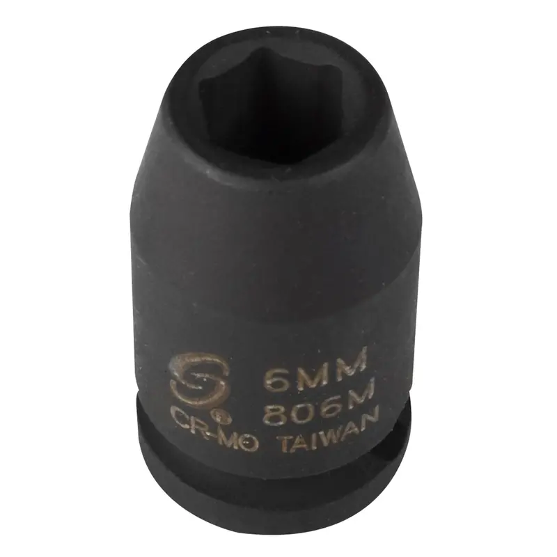 1/4 In. Drive 6-Point Standard Impact Socket 6Mm Sun806m Sunex 1