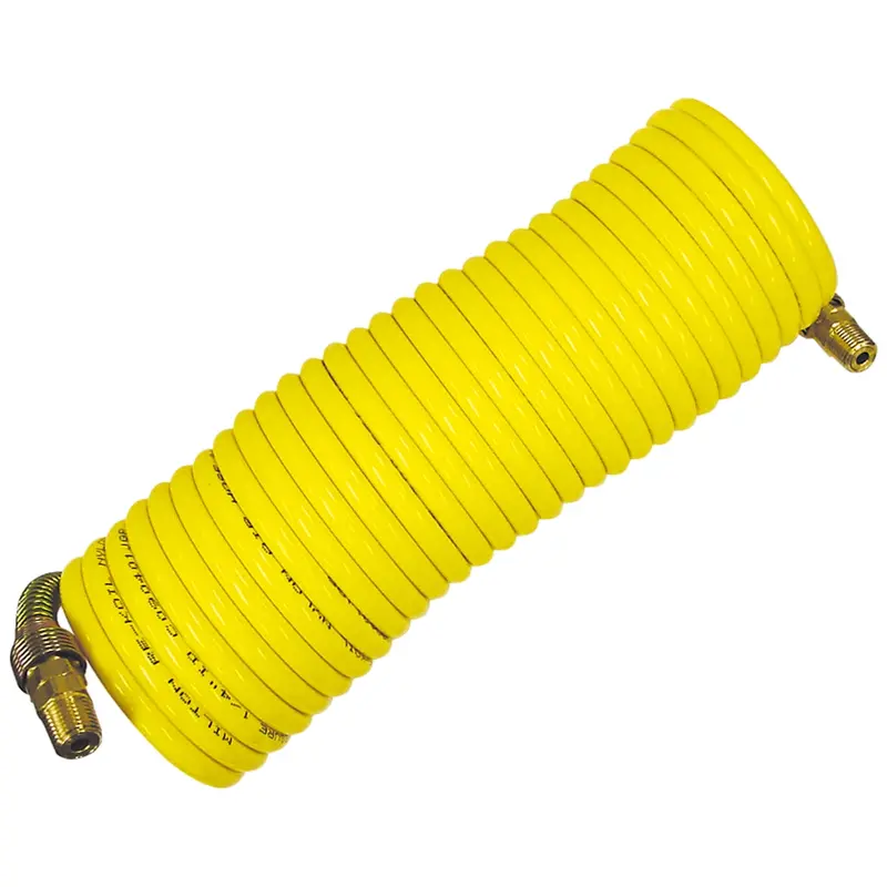 1/4 In. X 12 Ft. Nylon Re-Koil Air Hose, Yellow Mil1667 Milton Industries 1