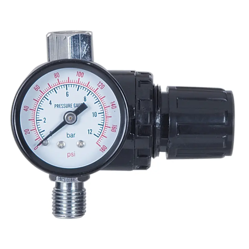 1/4" Locking Pressure Regulator With Gauge Tit19303 Titan 1
