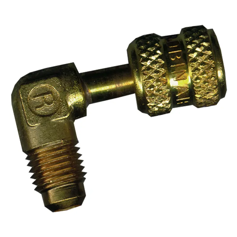 1/4" Mfl X 3/16" Ff 90 Degree Solid Brass Adapter Rob10469a Robinair 1