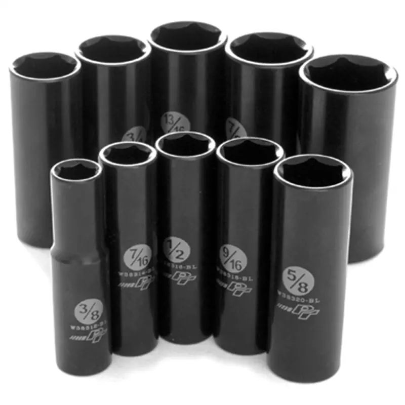 10 Pc 3/8'' Dr Sae Black Laser Wlmw38299 Wilmar Corp. / Performance Tool 1