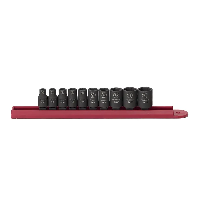 10 Piece 1/4" Drive 6 Point Sae Impact Socket Set Kdt84906 Gearwrench 1