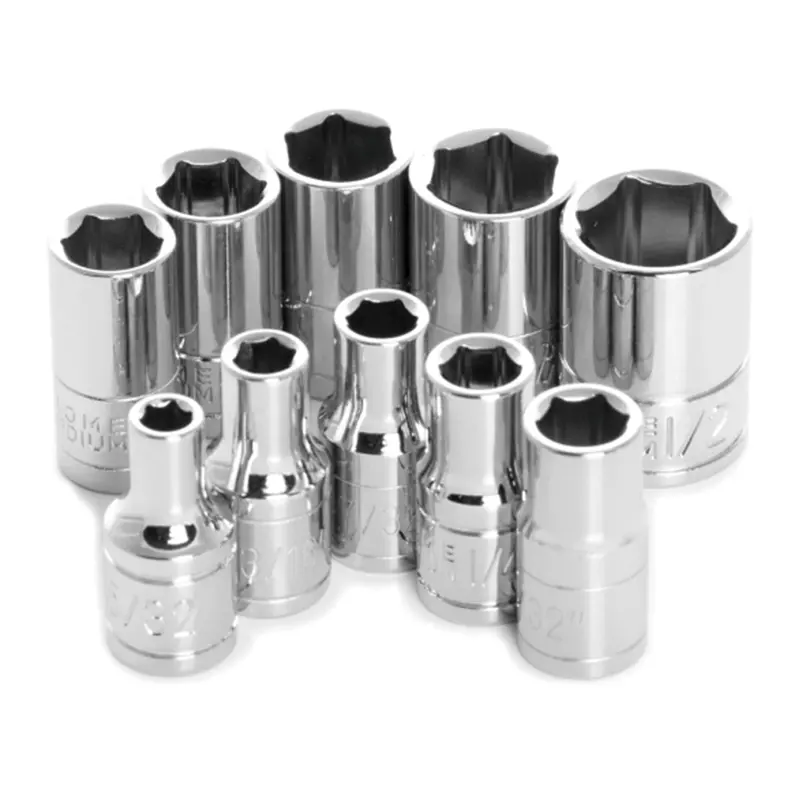 10 Piece 1/4" Drive 6 Point Sae Socket Set Wlmw36002 Wilmar Corp. / Performance Tool 1