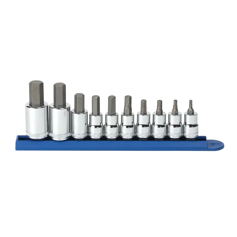 10-Piece 3/8" And 1/2" Drive Metric Hex Bit Socket Set Kdt80578 Gearwrench 1
