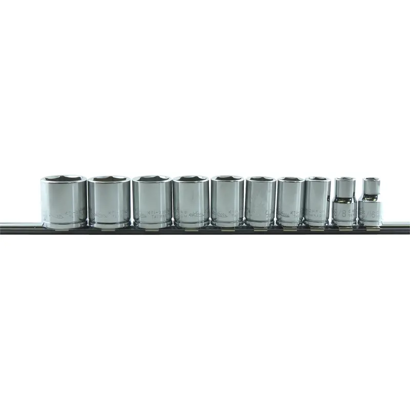 10-Piece 3/8 In. Drive 6-Point Fractional Sae Standard Socket Set Kti22100 K Tool International 1