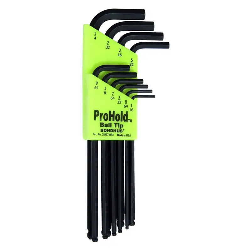 10-Piece Ball End L-Wrench Set Bnd74938 Bondhus Corp. 1