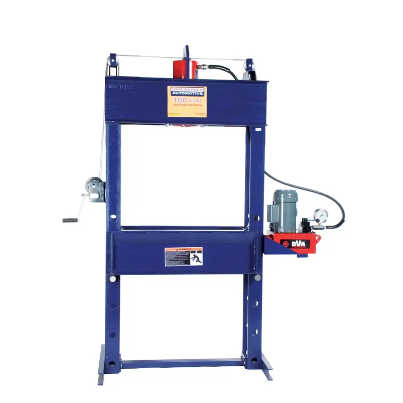 100 Ton Shop Press W/E-Pump Omehw93610 Omega 1