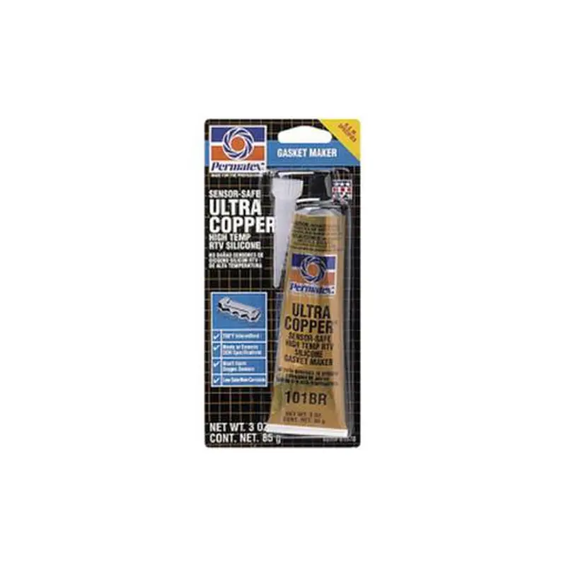 #101 Sensor Safe Ultra Copper Max Temp Rtv Silicone Gasket Maker, 3 Ounce Tube Carded Ptx81878-Can Permatex Inc 1