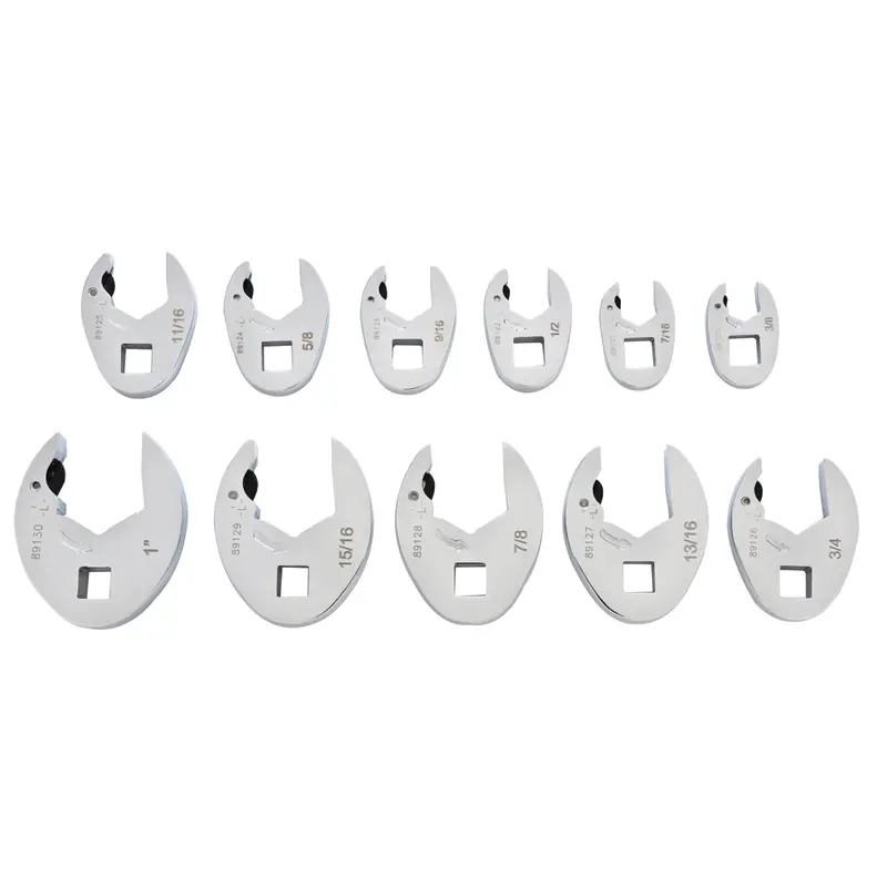 11-Piece Sae Ratcheting Crowfoot Wrench Set Kdt89118 Gearwrench 1