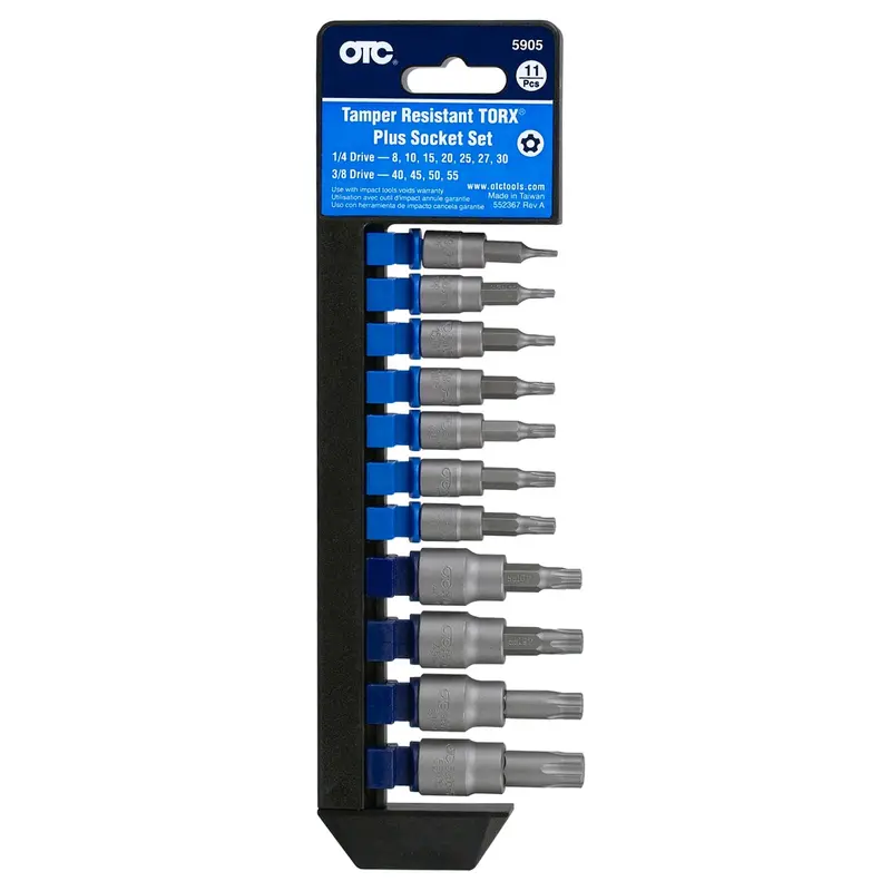 11-Piece Tamper-Resistant Torx Plus Socket Set Otc5905 Otc 1
