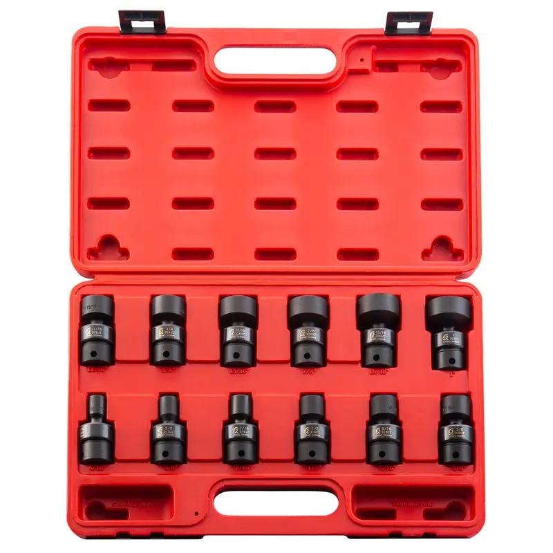 12 Pc. 3/8" Drive 12-Point Sae Univ. Impact Socket Set Sun3690 Sunex 1
