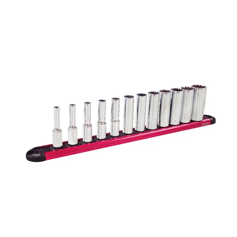 12-Piece 1/4" Dr Sae Deep Spline Socket Set Kti20022 K Tool International 1