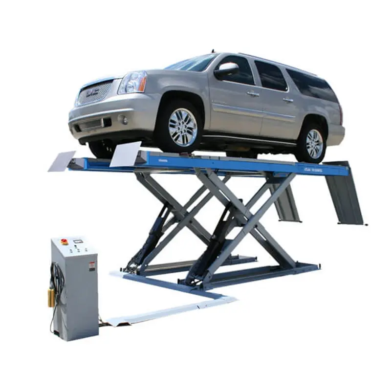 12,000 Lb. Alignment Scissor Lift W/ Slip Plates And Turntables (Prepaid Freight) Ateattd-12Asl-N-Fpd Atlas Automotive Equipment 1