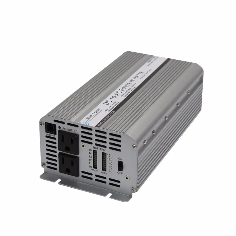 1250 Watt Power Inverter 12 Vdc To 120 Vac W/Remote Port Aimpwrinv1250w Aims Power 1