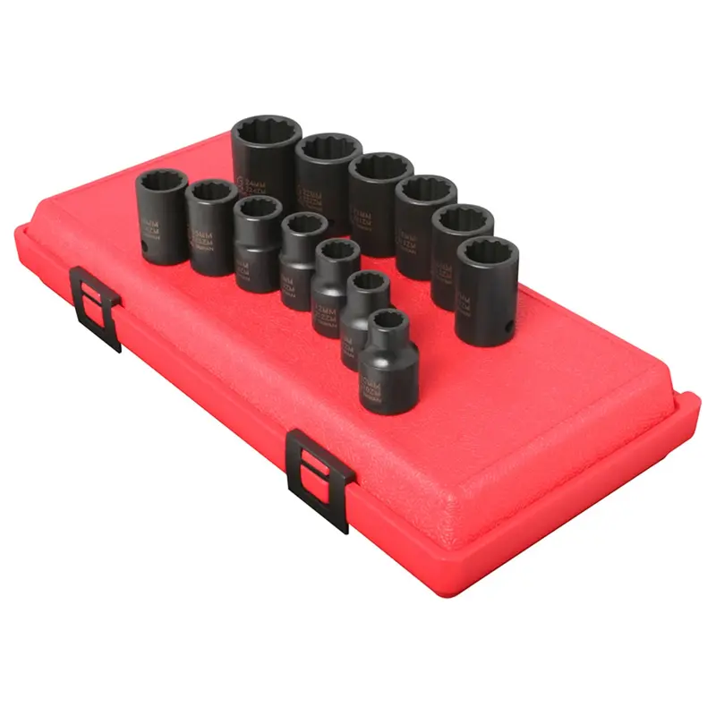 13-Piece 1/2 In. Drive 12-Point Standard Metric Impact Socket Set Sun2679 Sunex 1