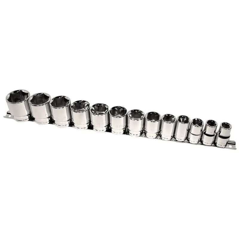 13-Piece 1/2 In. Drive 6-Point Fractional Sae Shallow/ Short Socket Set Kti23110 K Tool International 1