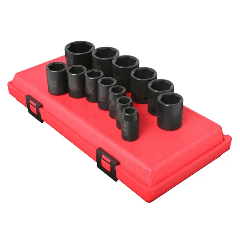 13-Piece 1/2 In. Drive 6-Point Standard Fractional Sae Impact Socket Set Sun2650 Sunex 1