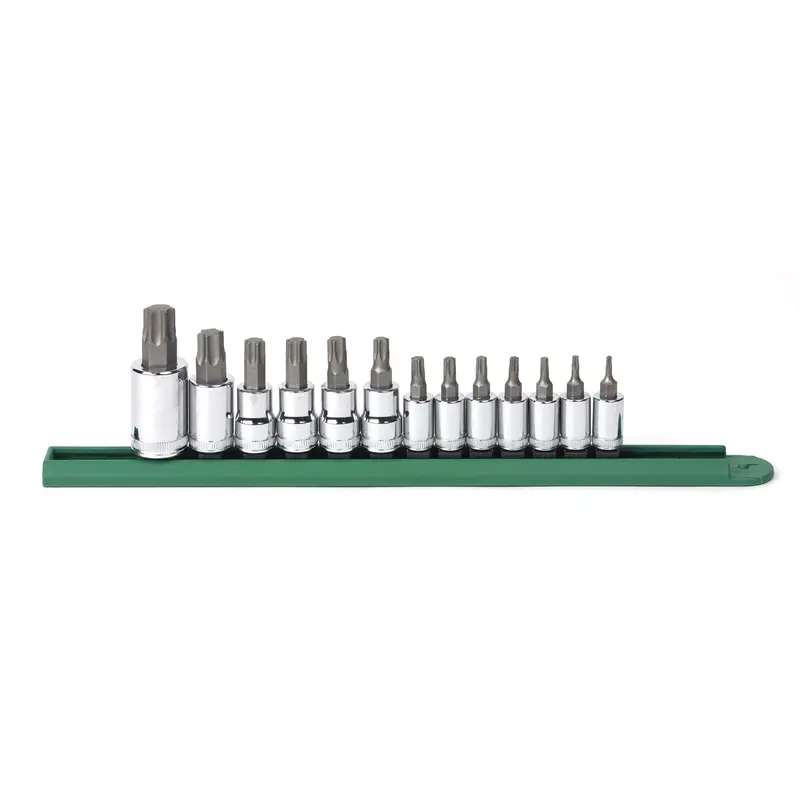 13-Piece 1/4", 3/8" And 1/2" Drive Torx Press Fit Bit Socket Set Kdt80723 Gearwrench 1