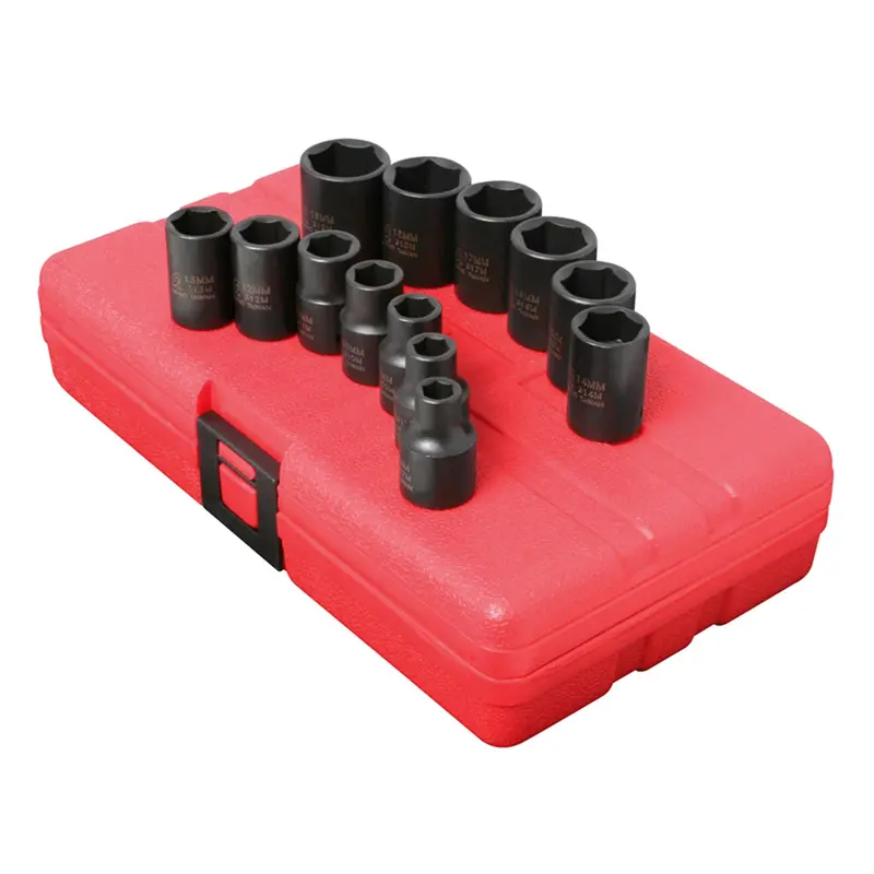 13-Piece 3/8 In. Drive Standard Metric Impact Socket Set Sun3358 Sunex 1