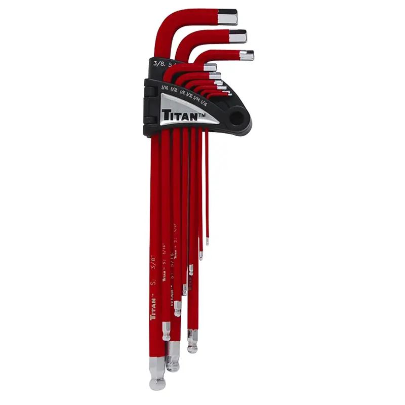 13 Piece Extra Long Arm Ball End Hex Key Set  Tit12713 Titan 1