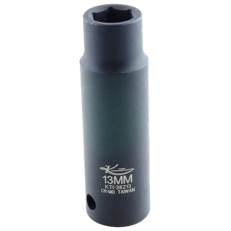 13Mm X 1/2" Drive 6-Point Metric Deep Chrome-Moly Impact Socket (Ea) Kti38213 K Tool International 1