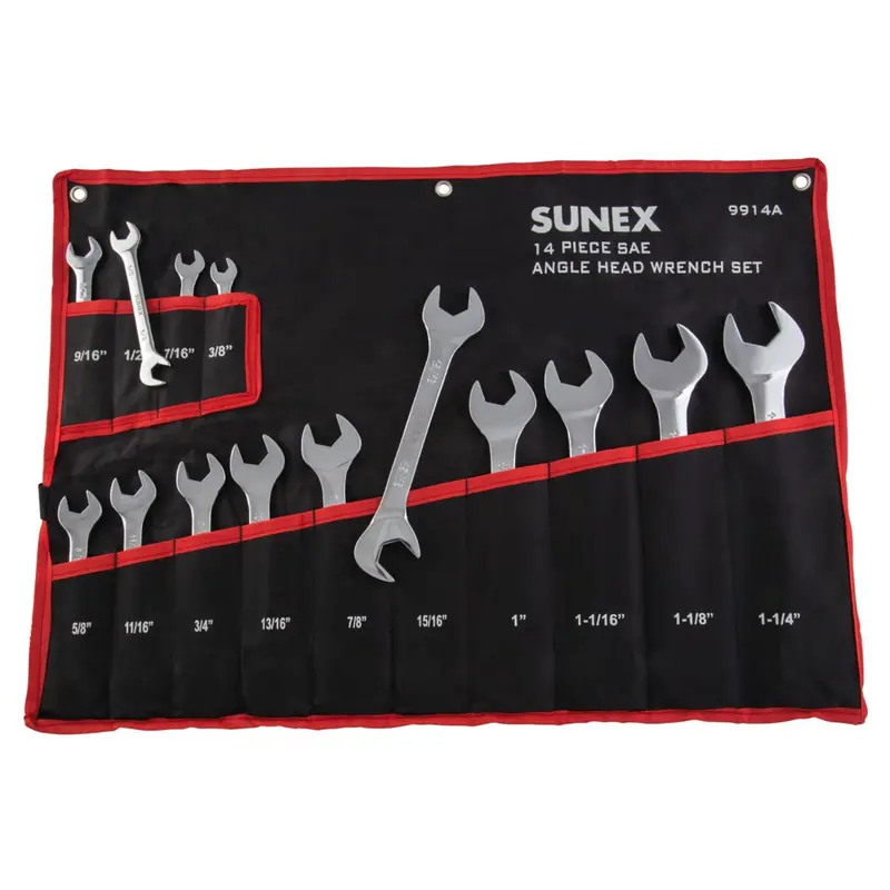 14 Pc. Full Polish  Sae Angle Head Wrench Set Sun9914a Sunex 1
