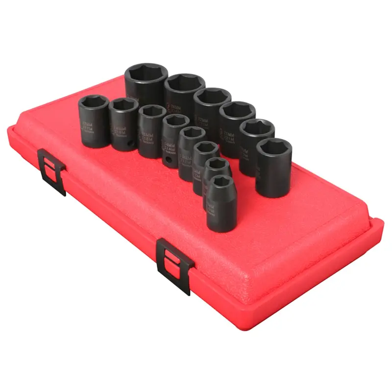 14-Piece 1/2 In. Drive 6-Point Standard Metric Impact Socket Set Sun2652 Sunex 1