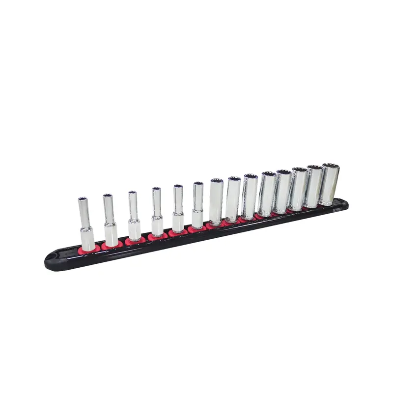 14-Piece 1/4" Dr Metric Deep Spline Socket Set Kti20600 K Tool International 1