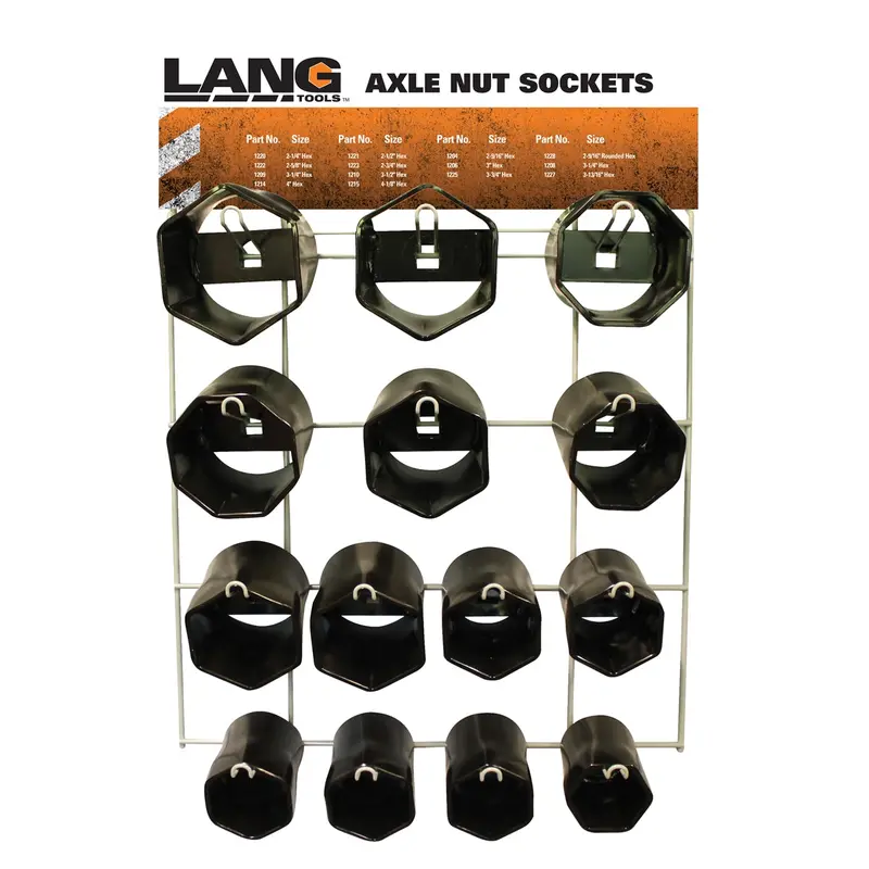 14-Piece Axle Nut Display Kas1290 Lang Tools 1