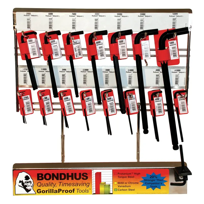 15 Piece Metric Hex Key Display Bnd18289 Bondhus Corp. 1