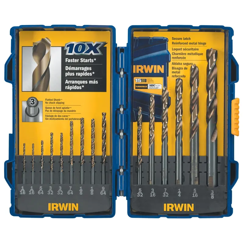 15 Piece Turbomax Turbo Point Drill Bit Set Han318015 Hanson 1