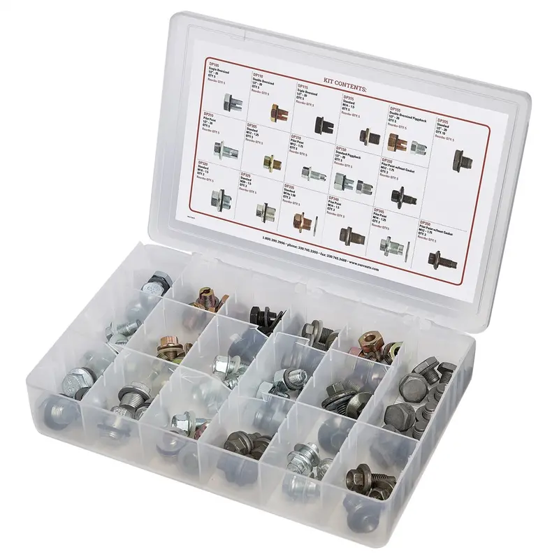 152Pc Oil Drain Plug Assortment Srrdp454 S.U.R. And R Auto Parts 1