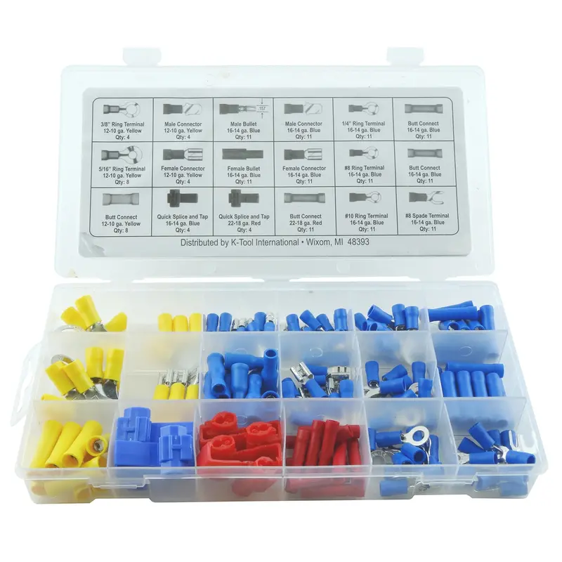 157-Pc Electric Wire Solderless Terminal Kit Kti00097 K Tool International 1