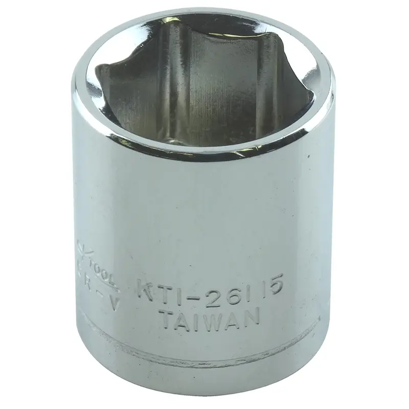 15Mm X 1/4" Drive 6-Point Metric Standard Chrome Socket (Ea) Kti26115 K Tool International 1
