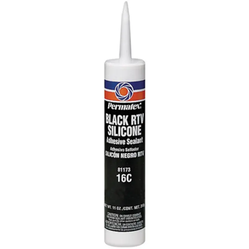 #16 Black Silicone Adhesive Sealant, 11 Ounce Cartridge, Case Of 12 Cartridges Ptx81173 Permatex Inc 1