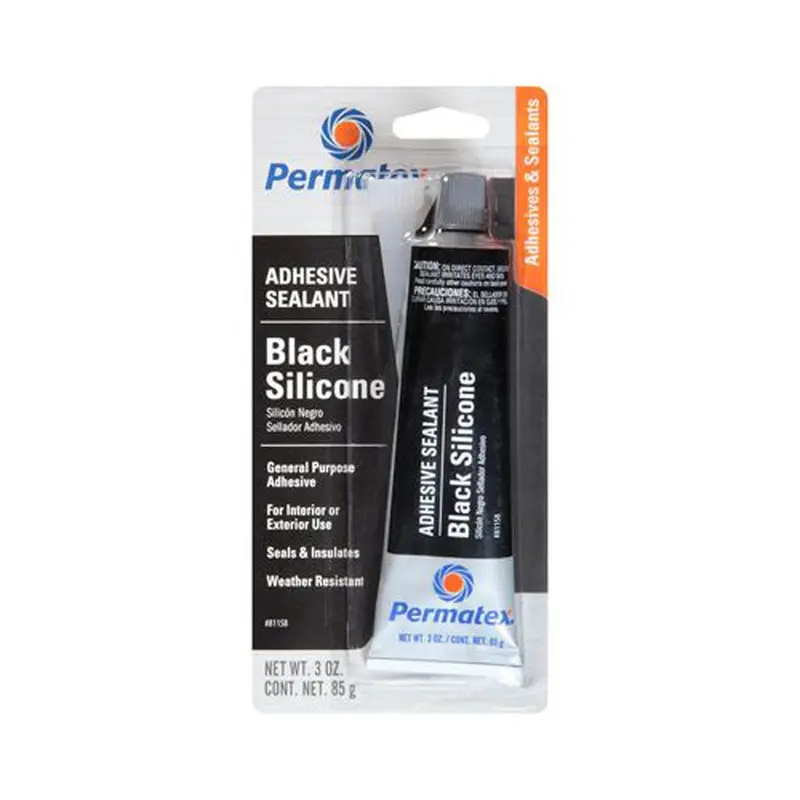 #16 Black Silicone Adhesive Sealant, 3 Ounce Tube Carded Ptx81158-Can Permatex Inc 1